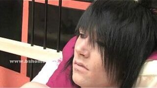 Nasty gay boy with emo hair sex porn video